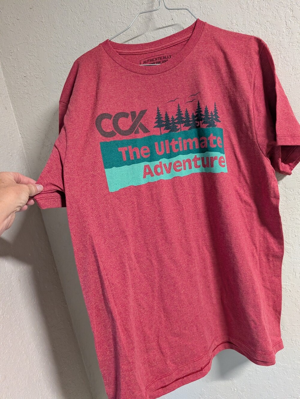 Ultimate Adventure T Shirt L Red Heather Outdoor Casual Hiking Gorpcore Basic